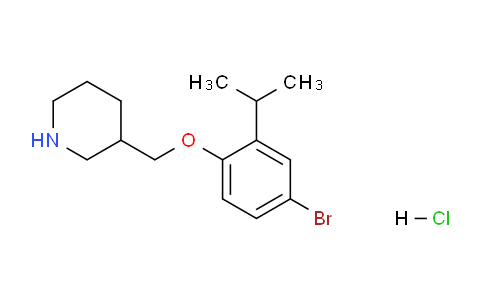 CAS No. 1220021-03-3, 3-((4-Bromo-2-isopropylphenoxy)methyl)piperidine hydrochloride