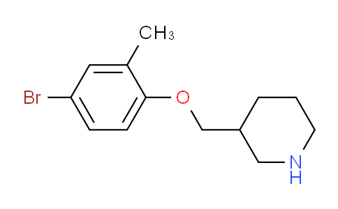 CAS No. 946713-55-9, 3-((4-Bromo-2-methylphenoxy)methyl)piperidine