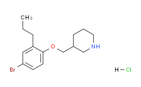 CAS No. 1220032-67-6, 3-((4-Bromo-2-propylphenoxy)methyl)piperidine hydrochloride