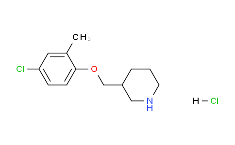 CAS No. 1220030-51-2, 3-((4-Chloro-2-methylphenoxy)methyl)piperidine hydrochloride
