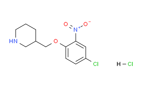 CAS No. 1220032-97-2, 3-((4-Chloro-2-nitrophenoxy)methyl)piperidine hydrochloride