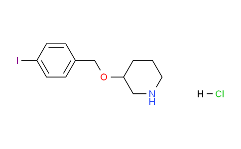 CAS No. 1219977-04-4, 3-((4-Iodobenzyl)oxy)piperidine hydrochloride