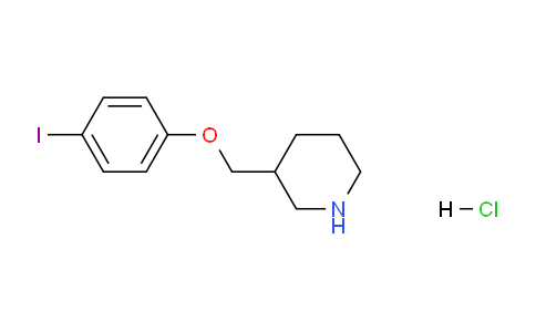 CAS No. 1220019-89-5, 3-((4-Iodophenoxy)methyl)piperidine hydrochloride