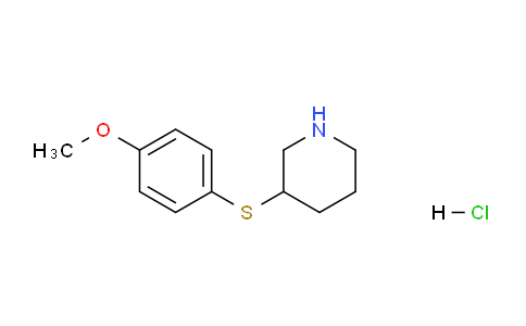 CAS No. 1171919-62-2, 3-((4-Methoxyphenyl)thio)piperidine hydrochloride