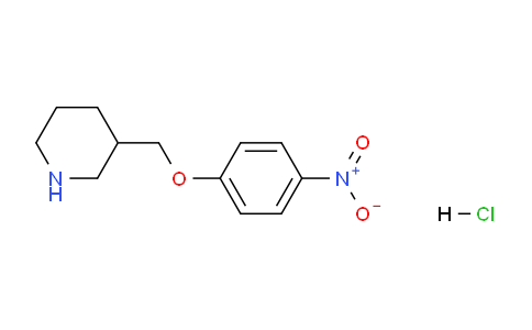 CAS No. 1219982-62-3, 3-((4-Nitrophenoxy)methyl)piperidine hydrochloride