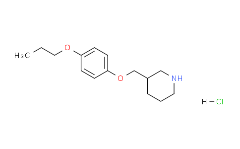 CAS No. 1220037-52-4, 3-((4-Propoxyphenoxy)methyl)piperidine hydrochloride