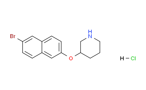 CAS No. 1185016-11-8, 3-((6-Bromonaphthalen-2-yl)oxy)piperidine hydrochloride