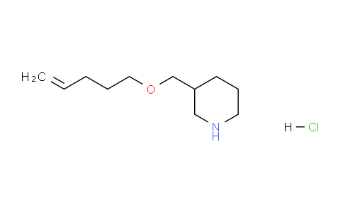 CAS No. 1220036-89-4, 3-((Pent-4-en-1-yloxy)methyl)piperidine hydrochloride