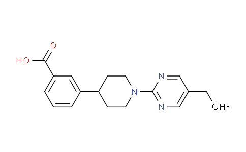 CAS No. 1956364-13-8, 3-(1-(5-Ethylpyrimidin-2-yl)piperidin-4-yl)benzoic acid