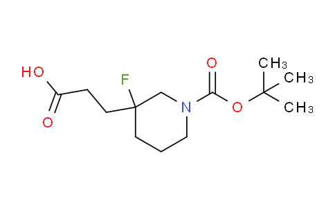 CAS No. 1422344-00-0, 3-(1-(tert-Butoxycarbonyl)-3-fluoropiperidin-3-yl)propanoic acid