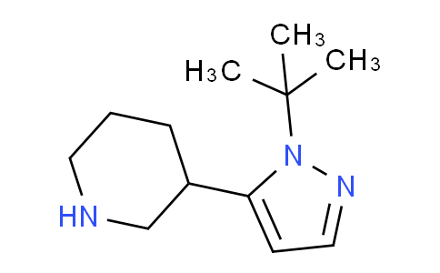 CAS No. 1503966-46-8, 3-(1-(tert-Butyl)-1H-pyrazol-5-yl)piperidine