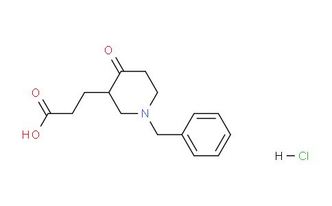 CAS No. 1263094-09-2, 3-(1-Benzyl-4-oxopiperidin-3-yl)propanoic acid hydrochloride