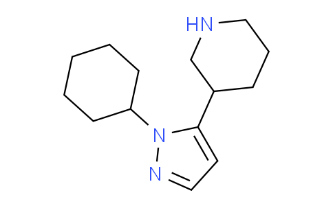 CAS No. 1429901-28-9, 3-(1-Cyclohexyl-1H-pyrazol-5-yl)piperidine