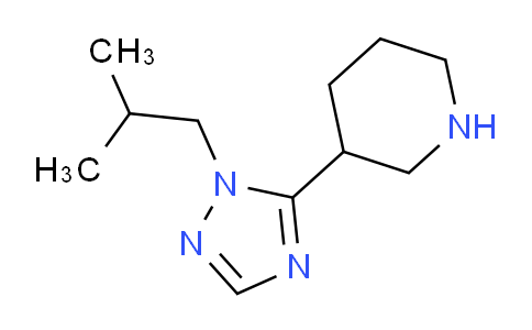 CAS No. 1707563-32-3, 3-(1-Isobutyl-1H-1,2,4-triazol-5-yl)piperidine