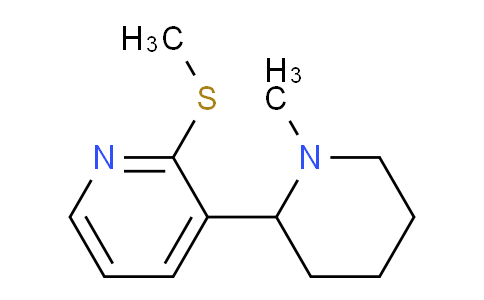 CAS No. 1352511-85-3, 3-(1-Methylpiperidin-2-yl)-2-(methylthio)pyridine