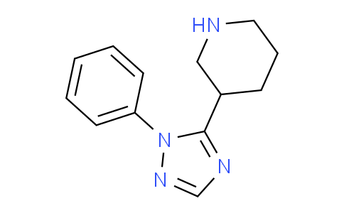 CAS No. 1708255-08-6, 3-(1-Phenyl-1H-1,2,4-triazol-5-yl)piperidine