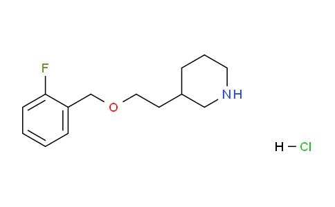 CAS No. 1220028-82-9, 3-(2-((2-Fluorobenzyl)oxy)ethyl)piperidine hydrochloride