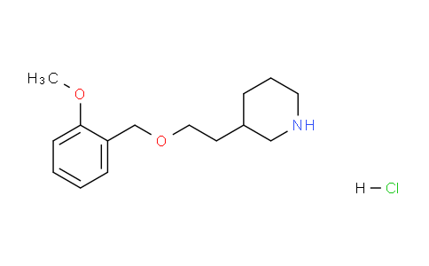 CAS No. 1220017-78-6, 3-(2-((2-Methoxybenzyl)oxy)ethyl)piperidine hydrochloride