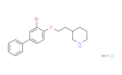 CAS No. 1220029-12-8, 3-(2-((3-Bromo-[1,1'-biphenyl]-4-yl)oxy)ethyl)piperidine hydrochloride