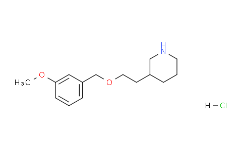 CAS No. 1220016-62-5, 3-(2-((3-Methoxybenzyl)oxy)ethyl)piperidine hydrochloride