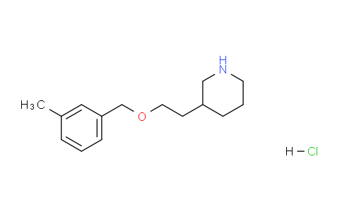 CAS No. 1219967-94-8, 3-(2-((3-Methylbenzyl)oxy)ethyl)piperidine hydrochloride