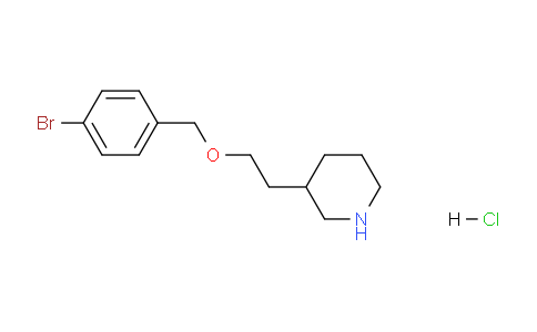 CAS No. 1220038-88-9, 3-(2-((4-Bromobenzyl)oxy)ethyl)piperidine hydrochloride