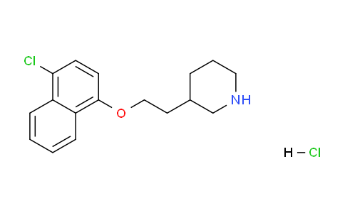 CAS No. 1220029-38-8, 3-(2-((4-Chloronaphthalen-1-yl)oxy)ethyl)piperidine hydrochloride