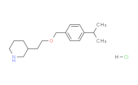 CAS No. 1220017-98-0, 3-(2-((4-Isopropylbenzyl)oxy)ethyl)piperidine hydrochloride