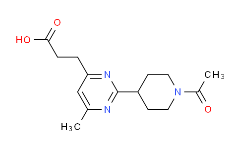 CAS No. 1316220-92-4, 3-(2-(1-Acetylpiperidin-4-yl)-6-methylpyrimidin-4-yl)propanoic acid