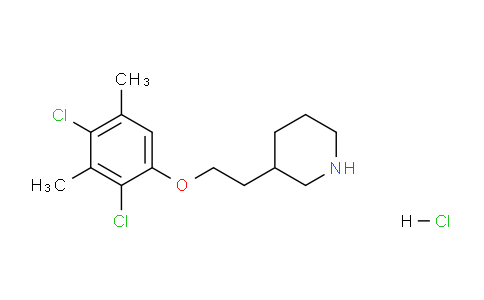 CAS No. 1220016-59-0, 3-(2-(2,4-Dichloro-3,5-dimethylphenoxy)ethyl)piperidine hydrochloride