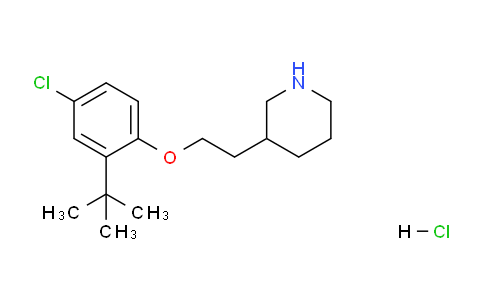 CAS No. 1220029-54-8, 3-(2-(2-(tert-Butyl)-4-chlorophenoxy)ethyl)piperidine hydrochloride