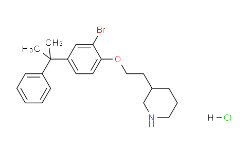 CAS No. 1219964-67-6, 3-(2-(2-Bromo-4-(2-phenylpropan-2-yl)phenoxy)ethyl)piperidine hydrochloride