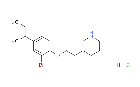 CAS No. 1220029-49-1, 3-(2-(2-Bromo-4-(sec-butyl)phenoxy)ethyl)piperidine hydrochloride