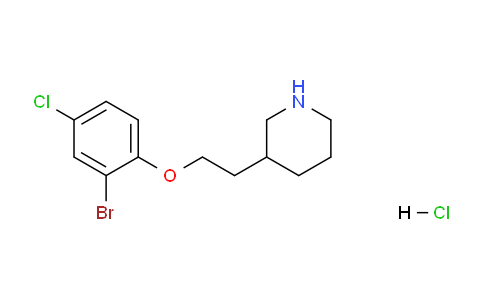 CAS No. 1220032-06-3, 3-(2-(2-Bromo-4-chlorophenoxy)ethyl)piperidine hydrochloride