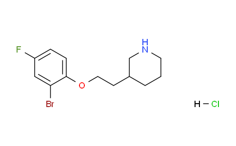 CAS No. 1220017-21-9, 3-(2-(2-Bromo-4-fluorophenoxy)ethyl)piperidine hydrochloride