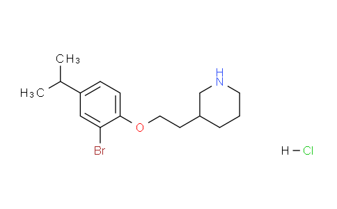CAS No. 1219979-19-7, 3-(2-(2-Bromo-4-isopropylphenoxy)ethyl)piperidine hydrochloride