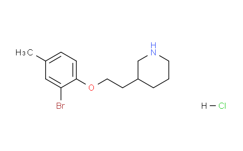 CAS No. 1219957-70-6, 3-(2-(2-Bromo-4-methylphenoxy)ethyl)piperidine hydrochloride