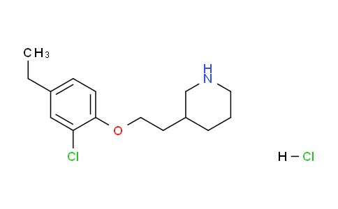 CAS No. 1219964-03-0, 3-(2-(2-Chloro-4-ethylphenoxy)ethyl)piperidine hydrochloride