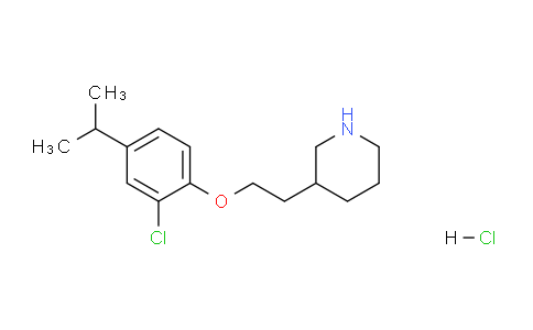CAS No. 1220029-28-6, 3-(2-(2-Chloro-4-isopropylphenoxy)ethyl)piperidine hydrochloride