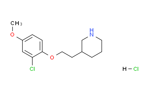 CAS No. 1220029-41-3, 3-(2-(2-Chloro-4-methoxyphenoxy)ethyl)piperidine hydrochloride