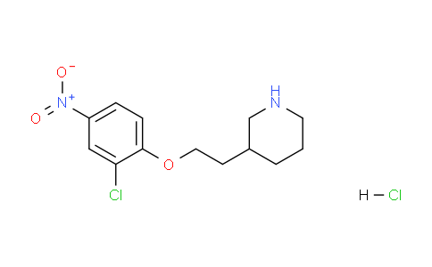 CAS No. 1220039-02-0, 3-(2-(2-Chloro-4-nitrophenoxy)ethyl)piperidine hydrochloride