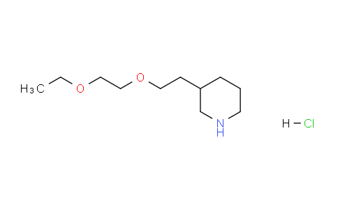 CAS No. 1220017-47-9, 3-(2-(2-Ethoxyethoxy)ethyl)piperidine hydrochloride