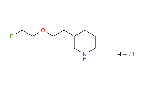 CAS No. 1220016-39-6, 3-(2-(2-Fluoroethoxy)ethyl)piperidine hydrochloride