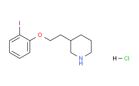 CAS No. 1219972-16-3, 3-(2-(2-Iodophenoxy)ethyl)piperidine hydrochloride