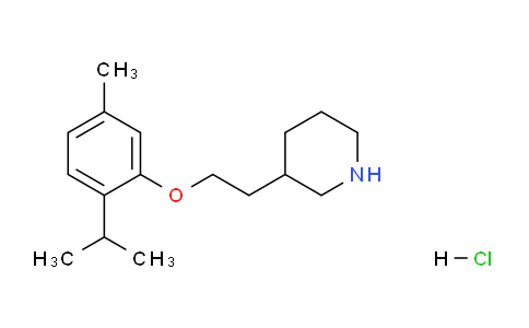 CAS No. 1219982-75-8, 3-(2-(2-Isopropyl-5-methylphenoxy)ethyl)piperidine hydrochloride