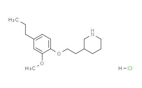 CAS No. 1219972-26-5, 3-(2-(2-Methoxy-4-propylphenoxy)ethyl)piperidine hydrochloride