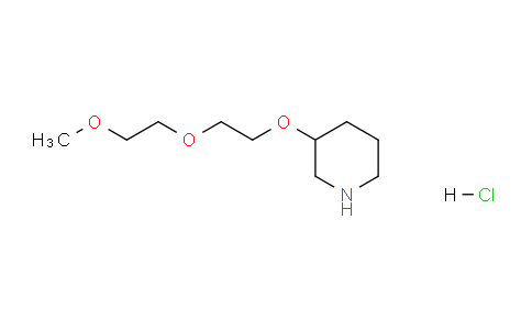 CAS No. 1220036-78-1, 3-(2-(2-Methoxyethoxy)ethoxy)piperidine hydrochloride