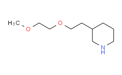 CAS No. 1220024-83-8, 3-(2-(2-Methoxyethoxy)ethyl)piperidine
