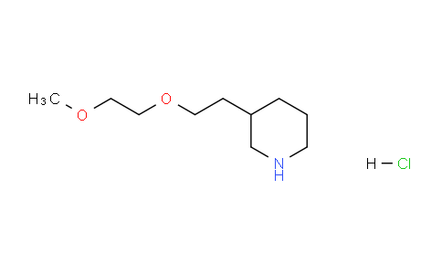 CAS No. 1219967-31-3, 3-(2-(2-Methoxyethoxy)ethyl)piperidine hydrochloride