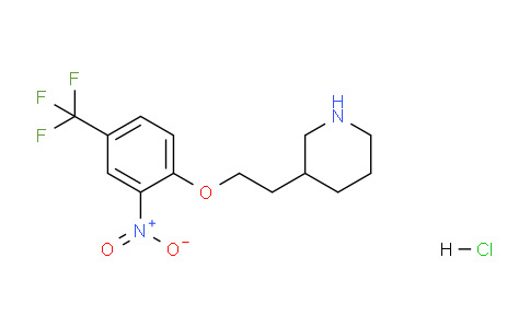 CAS No. 1219967-40-4, 3-(2-(2-Nitro-4-(trifluoromethyl)phenoxy)ethyl)piperidine hydrochloride